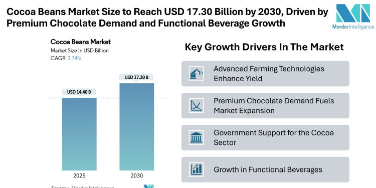 Cocoa Beans Market Size to Reach USD 17.30 Billion by 2030, Driven by Premium Chocolate Demand and Functional Beverage Growth
